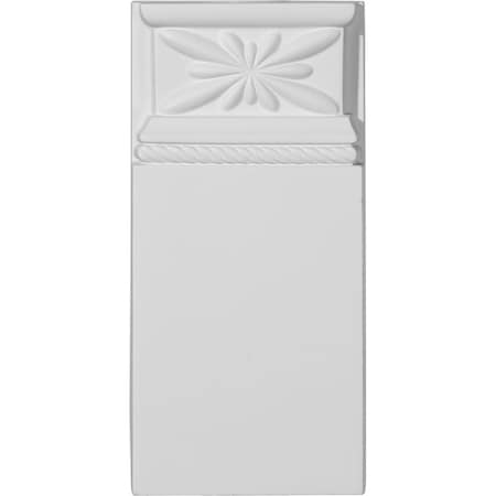 Ekena Millwork Plinth Block, Polyurethane, 9-1/8 in H, 4-3/8 in W PB04X09X01BR